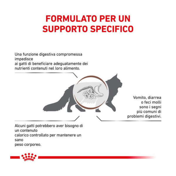 Royal Canin Cat Veterinary Diet Gastrointestinal Moderate Calorie - 2 kg - immagine 2