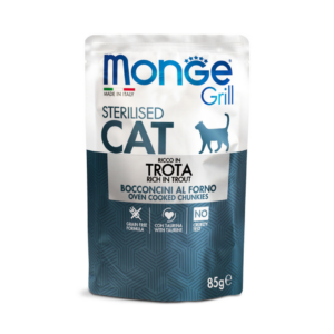 Monge Grill Cat Adult Sterilised Bocconcini in Jelly Trota - 85 g