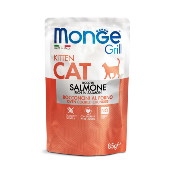 Monge Grill Cat Kitten Bocconcini in Jelly Salmone - 85 g