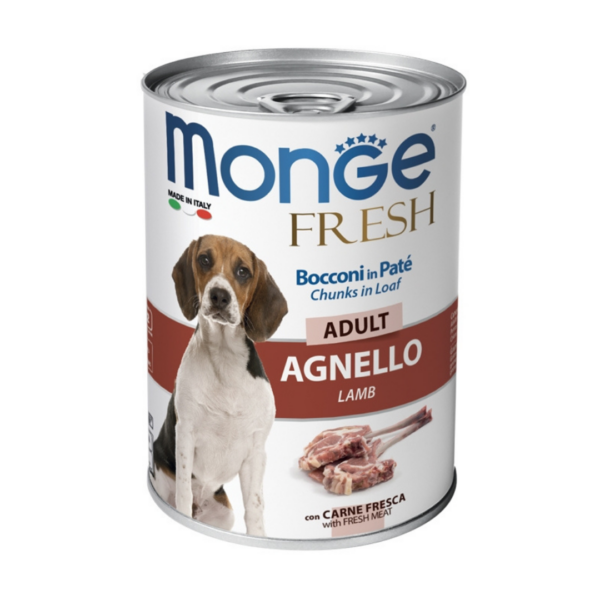 Monge Fresh Dog Adult Bocconi in Paté Agnello - 400 g