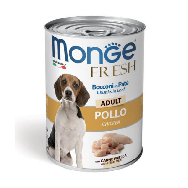 Monge Fresh Dog Adult Bocconi in Paté Pollo - 400 g
