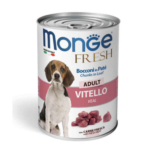 Monge Fresh Dog Adult Bocconi in Paté Vitello - 400 g