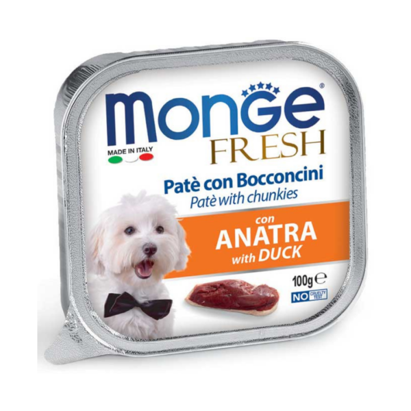 Monge Fresh Dog Paté con Bocconcini Anatra - 100 g