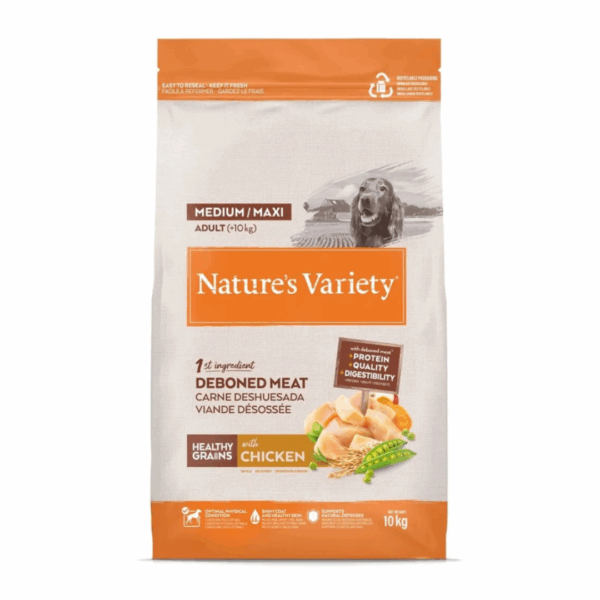 Nature's Variety Dog Healthy Grains Adult Medium&Maxi Pollo - 10 kg