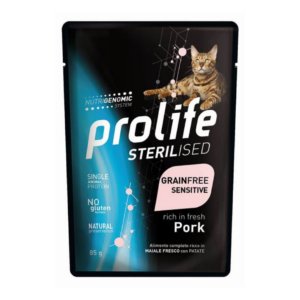 Prolife Sterilised Cat Grain Free Sensitive Maiale - 85 g