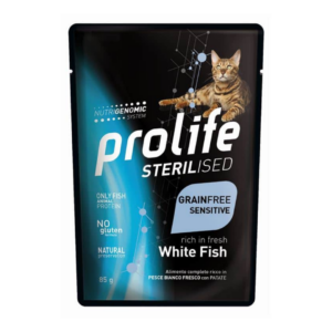 Prolife Sterilised Cat Grain Free Sensitive Pesce Bianco - 85 g