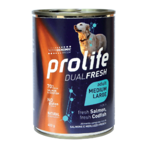 Prolife Dual Fresh Dog Adult Medium&Large Salmone e Merluzzo - 400 g