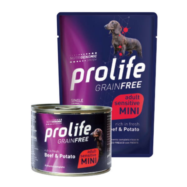 Prolife Grain Free Dog Adult Sensitive Mini Manzo e Patate - 100 g - immagine 2