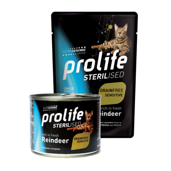 Prolife Sterilised Cat Grain Free Sensitive Renna - 85 g - immagine 2