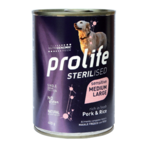 Prolife Sterilised Dog Sensitive Medium&Large Maiale e Riso - 400 g