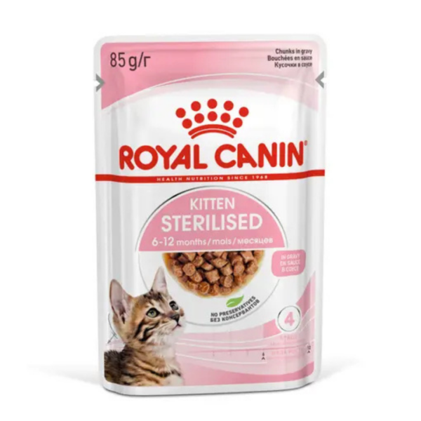 Royal Canin Cat Kitten Sterilised Bocconcini in Salsa - 12X85 g - immagine 2