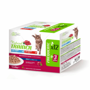 Natural Trainer Cat Adult Multipack Bocconcini in Salsa Tonno e Manzo - 12X85 g