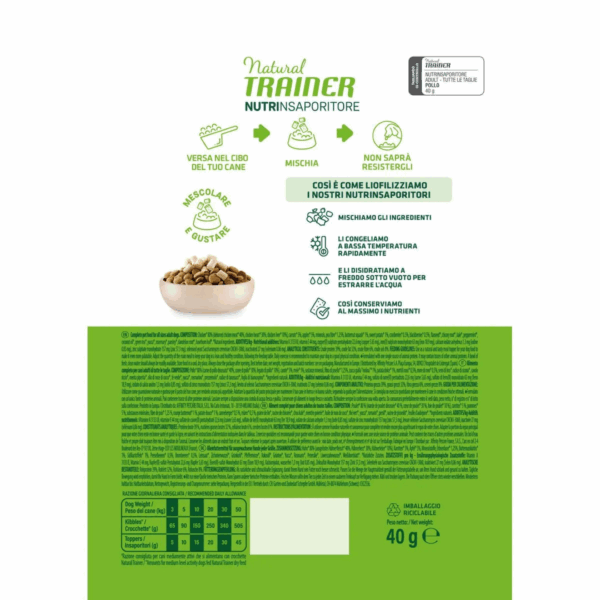 Natural Trainer Dog All Sizes Adult Nutrinsaporitore Pollo - 40 g - immagine 2