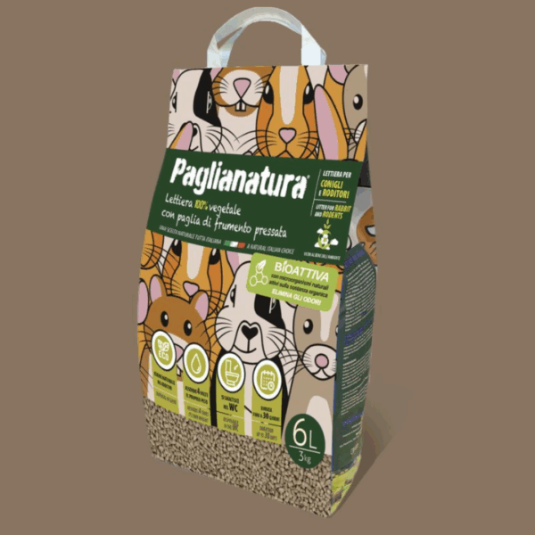 Paglianatura Lettiera Conigli e Roditori Bioattiva - 6 l/2,4 kg