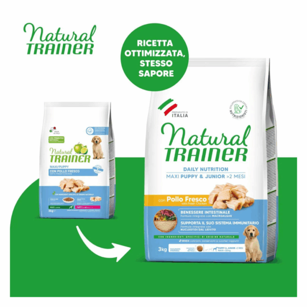 Natural Trainer Dog Daily Nutrition Maxi Puppy&Junior Pollo - 3 kg - immagine 3