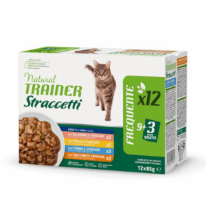Natural Trainer Cat Adult Multipack Straccetti 4 gusti - 12X85 g