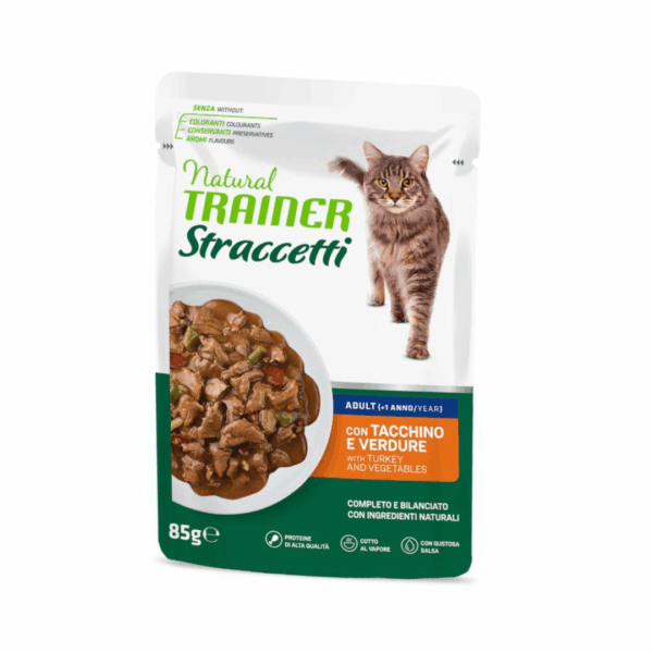 Natural Trainer Cat Adult Straccetti Tacchino - 85 g