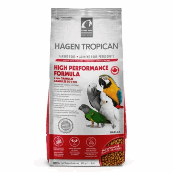 Hari Hagen Tropican High Performance Formula Per Pappagalli 4 mm Granules - 820 g