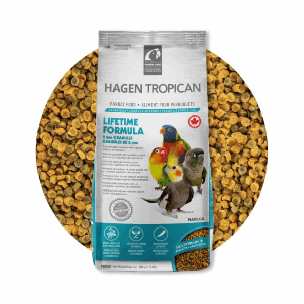 Hari Hagen Tropican Lifetime Formula Per Pappagalli 2 mm Granules - 820 g - immagine 2