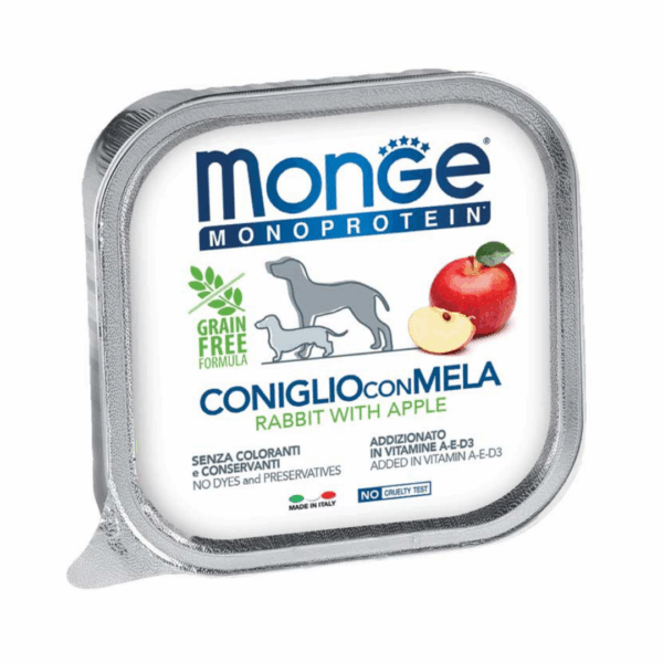 Monge Monoprotein Dog Paté Coniglio con Mela - 150 g