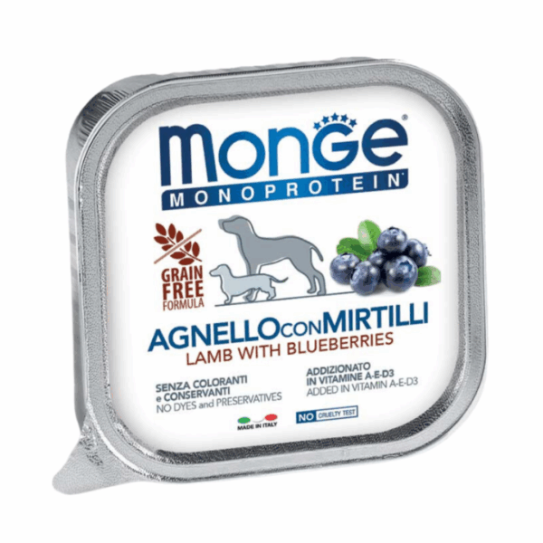 Monge Monoprotein Dog Paté Agnello con Mirtilli - 150 g