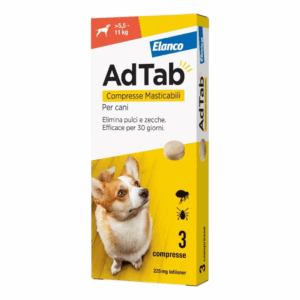 AdTab Dog Antiparassitario Compresse Masticabili (> 5,5-11 kg)- 3 pz