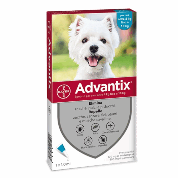 Advantix Dog Antiparassitario Spot-on (da 4 a10 kg) - 1X1 ml