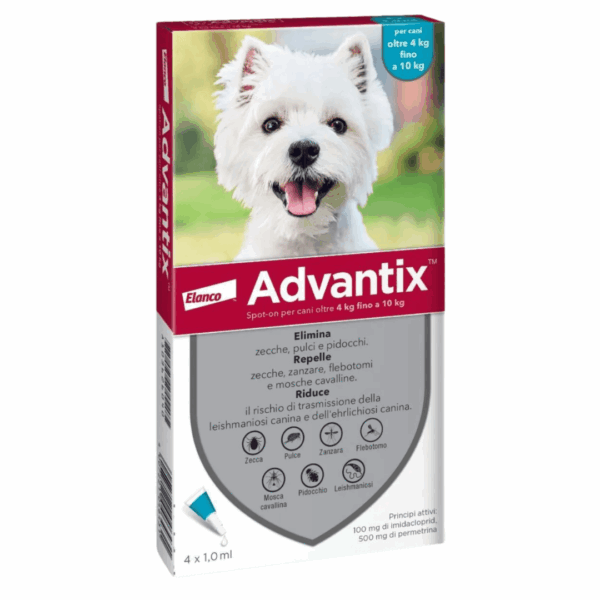 Advantix Dog Antiparassitario Spot-on (da 4 a 10 kg) - 4X1 ml