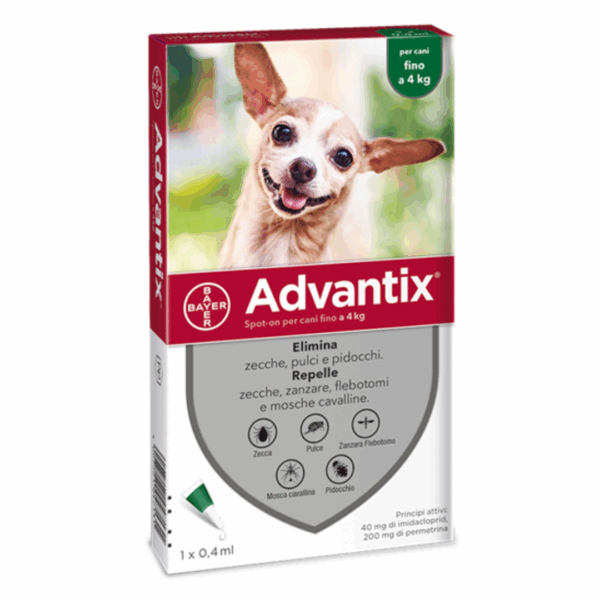 Advantix Dog Antiparassitario Spot-on (fino a 4 kg) - 1X0,4 ml