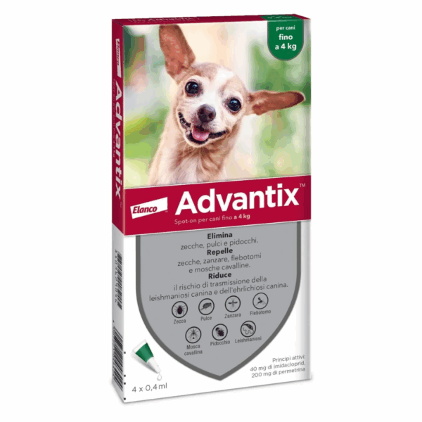 Advantix Dog Antiparassitario Spot-on (fino a 4 kg) - 4X0,4 ml