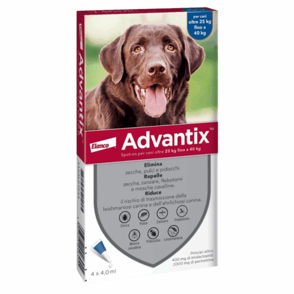 Advantix Dog Antiparassitario Spot-on (da 25 a 40 kg) - 4X4 ml