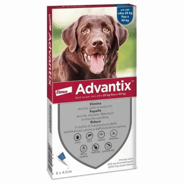 Advantix Dog Antiparassitario Spot-on (da 25 a 40 kg) - 6X4 ml
