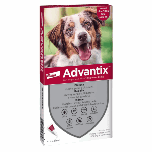 Advantix Dog Antiparassitario Spot-on (> 10-25 kg) - 4x2,5 ml