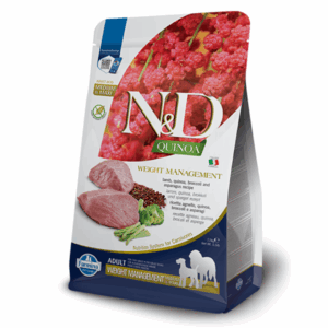 Farmina Dog N&D Quinoa Weight Management Medium&Maxi Adult Agnello – 2,5 kg