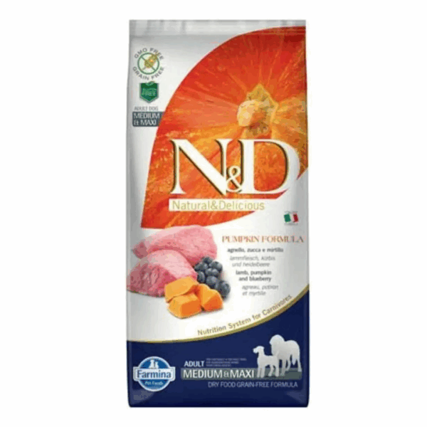 Farmina Dog N&D Pumpkin Adult Medium&Maxi Agnello - 12 kg