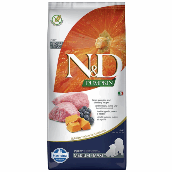 Farmina Dog N&D Pumpkin Puppy Medium&Maxi Agnello - 12 kg