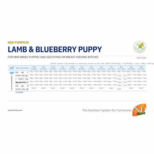 Farmina Dog N&D Pumpkin Mini Puppy Agnello – 2,5 kg - immagine 2