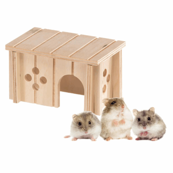 Ferplast Casetta per Criceti in Legno SIN 4641- 12,5 X 7,5 X h 7 cm