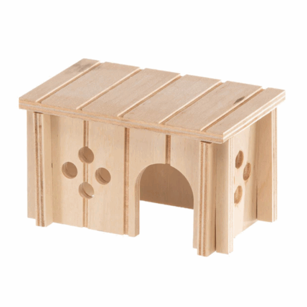 Ferplast Casetta per Criceti in Legno SIN 4641- 12,5 X 7,5 X h 7 cm - immagine 4