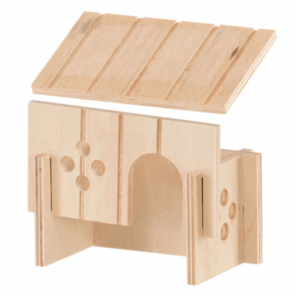 Ferplast Casetta per Criceti in Legno SIN 4641- 12,5 X 7,5 X h 7 cm - immagine 6