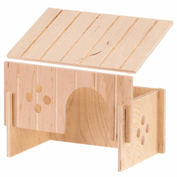 Ferplast Casetta per Porcellini d'India in Legno SIN 4645- 26 X 17,3 X h 13 cm - immagine 7