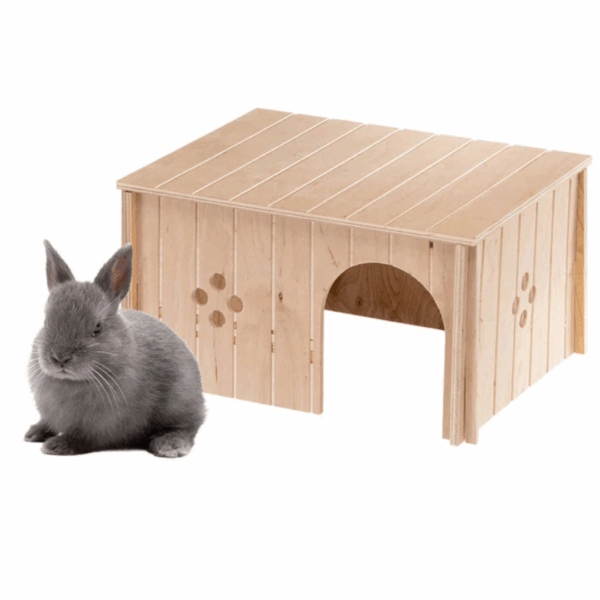Ferplast Casetta per Conigli in Legno SIN 4647 - 37 X 27,7 X h 20 cm