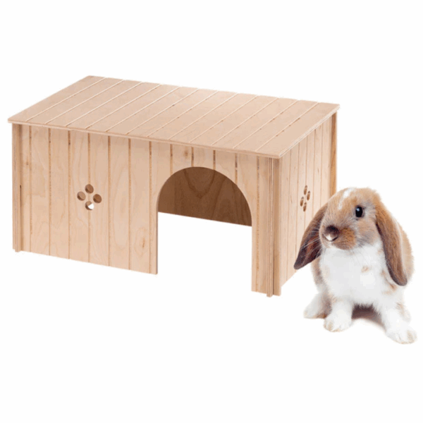 Ferplast Casetta per Conigli in Legno MAXI - 52 X 31 X h 26 cm