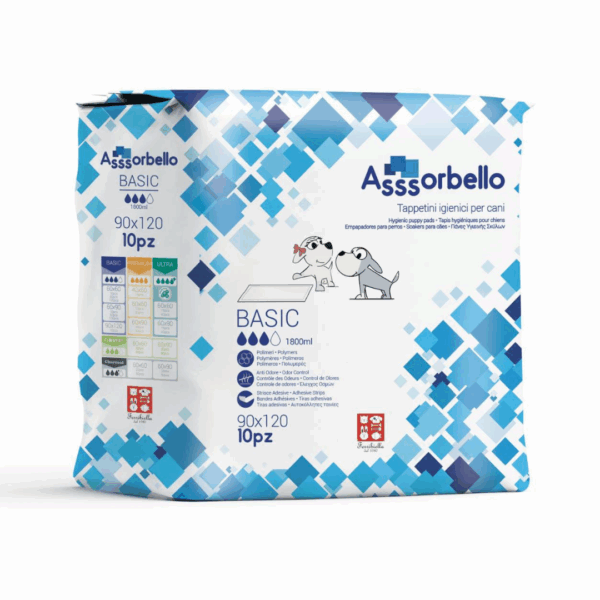 Ferribiella Assorbello Basic Tappetini Igienici per Cani - 90X120 10pz