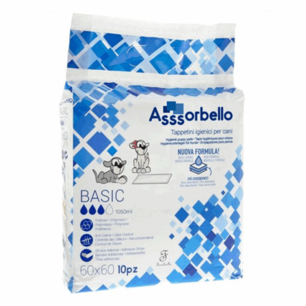 Ferribiella Assorbello Basic Tappetini Igienici per Cani - 60X60 10pz