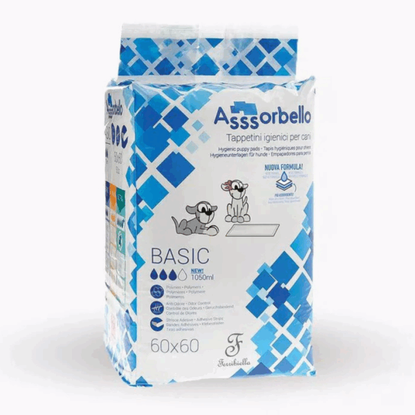 Ferribiella Assorbello Basic Tappetini Igienici per Cani - 60X60 50pz