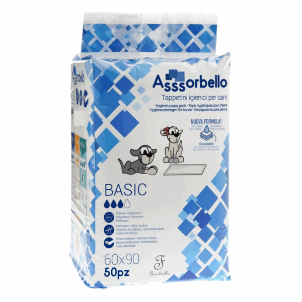Ferribiella Assorbello Basic Tappetini Igienici per Cani - 60X90 50pz