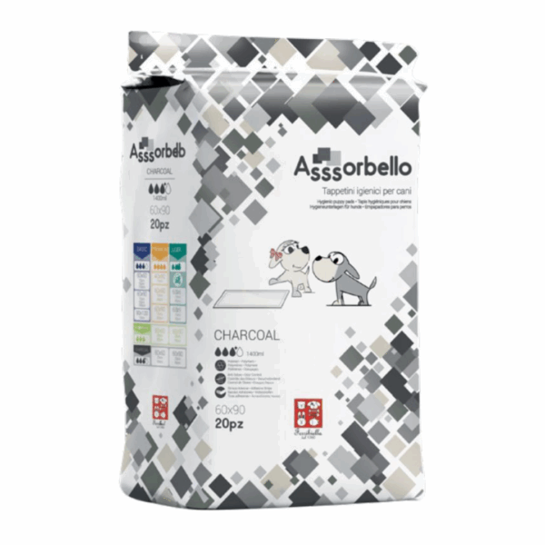 Ferribiella Assorbello Charcoal Tappetini Igienici per Cani - 60X90 20pz