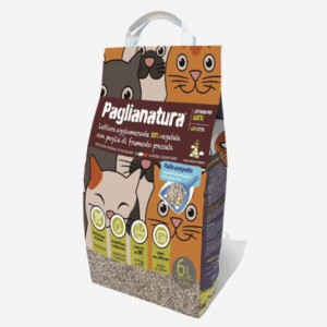 Paglianatura Lettiera Gatti Agglomerante Naturale - 12 l/5 kg