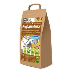Paglianatura Lettiera Gatti Agglomerante con fiori di camomilla - 12 l/5 kg